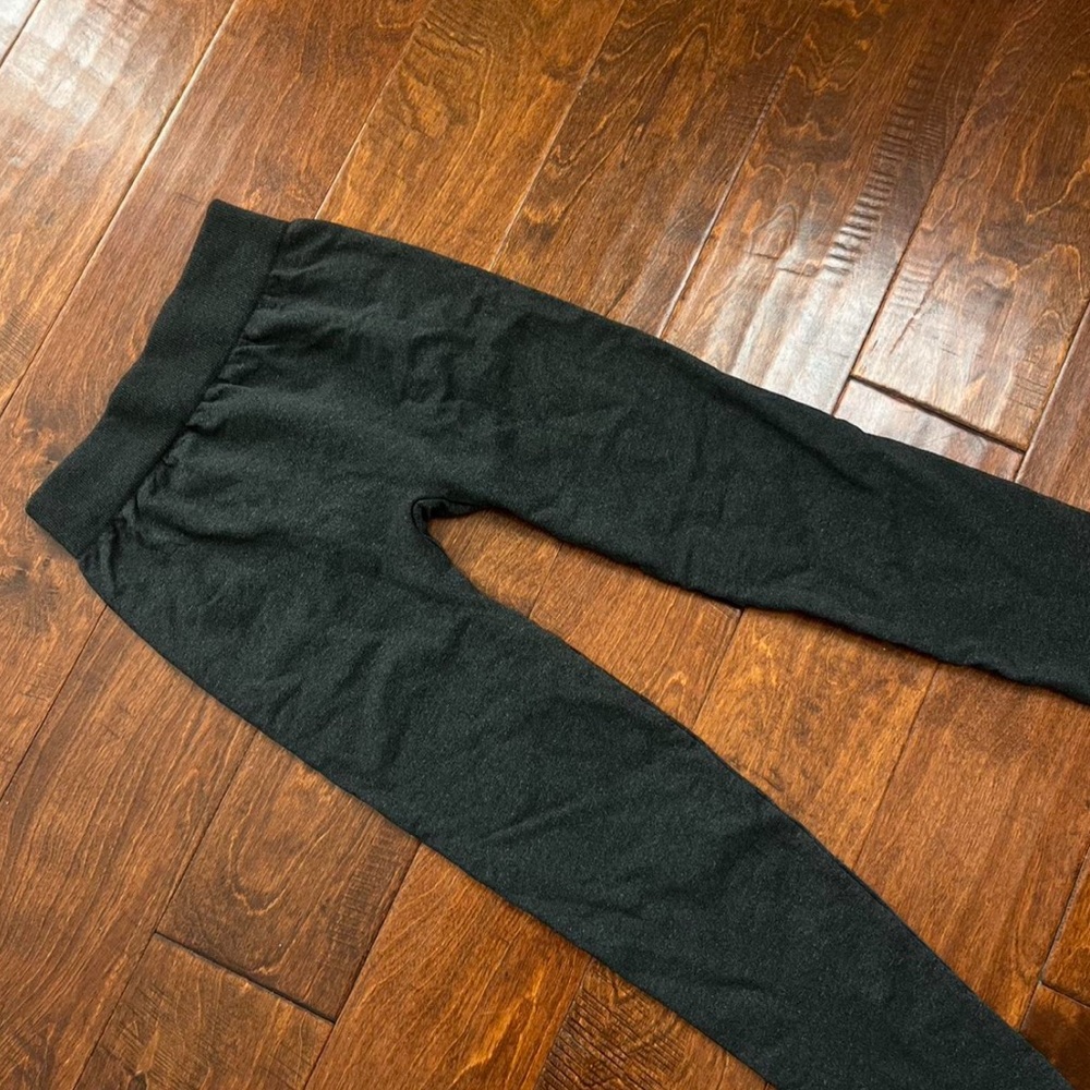Ambiance Dark Grey Fleece-Lined Leggings